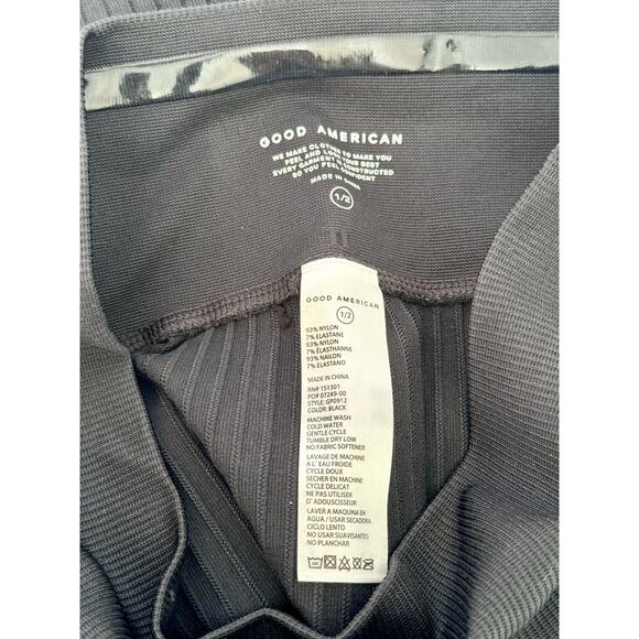 NWT Good American Wide Rib Shine Clean Seamless Compression Leggings Size 1/2 - Picture 8 of 10